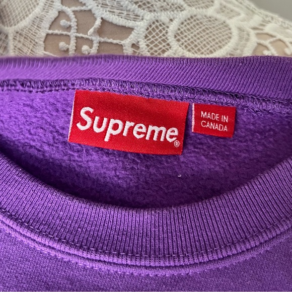 Supreme Established 1994 World Famous Crewneck in Purple - Picture 6 of 6